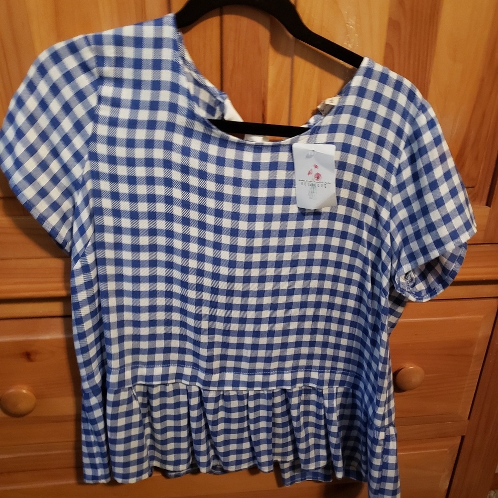 Plaid tie shirt